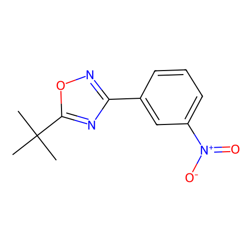 5-Tert-butyl-3-(3-nitrophenyl)-1,2,4-oxadiazole structure