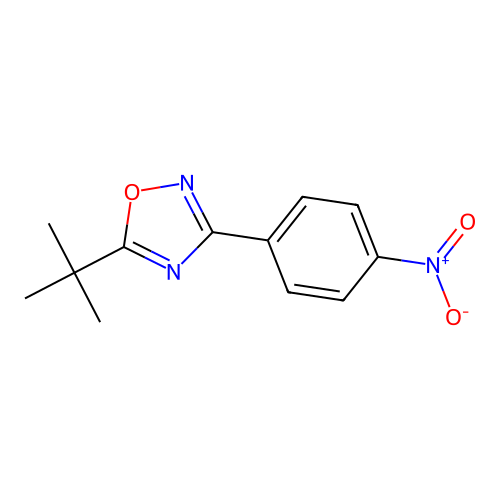 5-Tert-butyl-3-(4-nitrophenyl)-1,2,4-oxadiazole structure