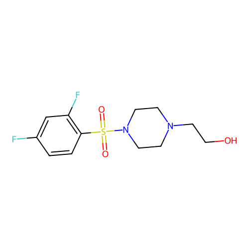 2-[4-(2,4-Difluorophenyl)sulfonylpiperazin-1-yl]ethanol structure