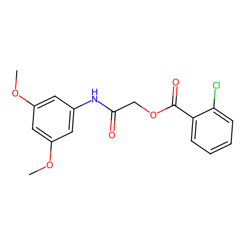 2-[(3,5-Dimethoxyphenyl)amino]-2-oxoethyl 2-chlorobenzoate structure