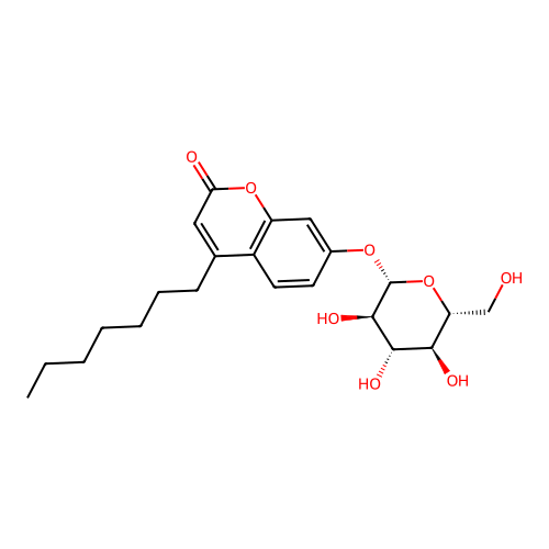 4-Heptylumbelliferyl-beta-glucoside structure