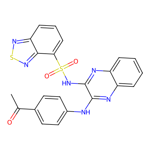 N-(3-((4-acetylphenyl)amino)quinoxalin-2-yl)benzo[c][1,2,5]thiadiazole-4-sulfonamide structure