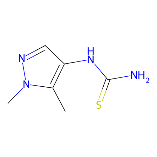 1-(1,5-dimethyl-1H-pyrazol-4-yl)thiourea structure