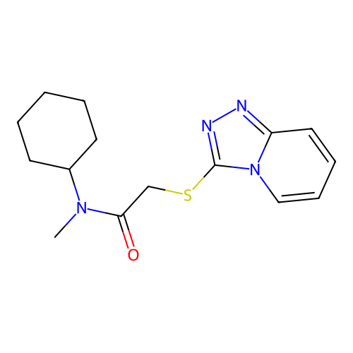 N-Cyclohexyl-N-methyl-2-(1,2,4-triazolo[4,3-a]pyridin-3-ylthio)acetamide structure