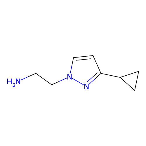2-(3-Cyclopropylpyrazol-1-yl)ethylamine structure