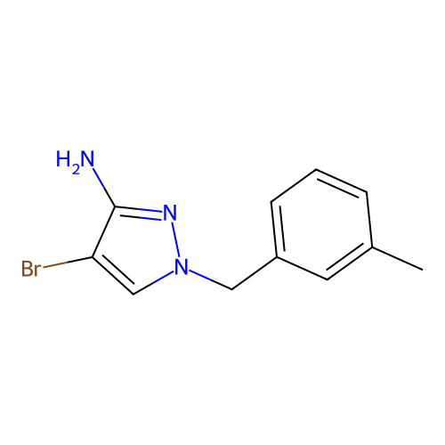 4-bromo-1-(3-methylbenzyl)-1H-pyrazol-3-amine structure