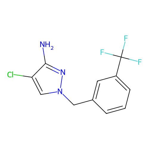 4-Chloro-1-(3-(trifluoromethyl)benzyl)-1H-pyrazol-3-amine structure