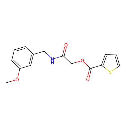 [2-[(3-Methoxyphenyl)methylamino]-2-oxoethyl] thiophene-2-carboxylate structure
