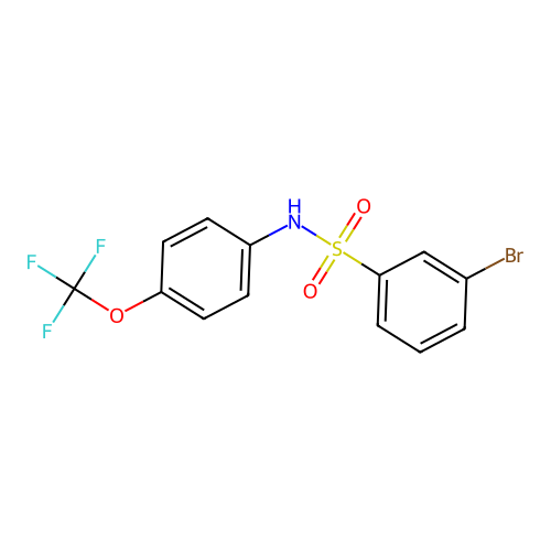 3-bromo-N-[4-(trifluoromethoxy)phenyl]benzenesulfonamide structure