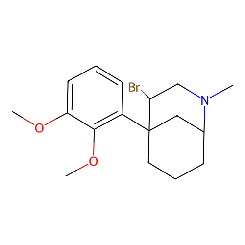 4-Bromo-5-(2,3-dimethoxyphenyl)-2-methyl-2-azabicyclo[3.3.1]nonane structure