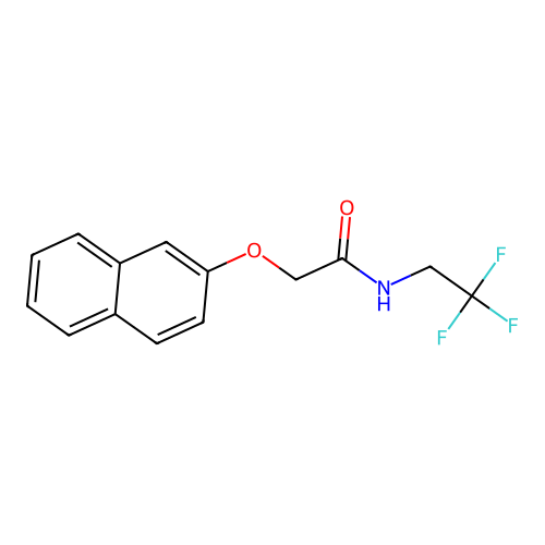2-naphthalen-2-yloxy-N-(2,2,2-trifluoroethyl)acetamide structure