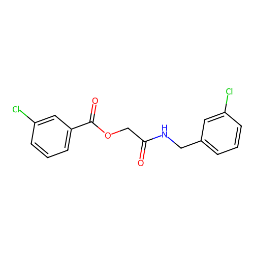 2-((3-Chlorobenzyl)amino)-2-oxoethyl 3-chlorobenzoate structure