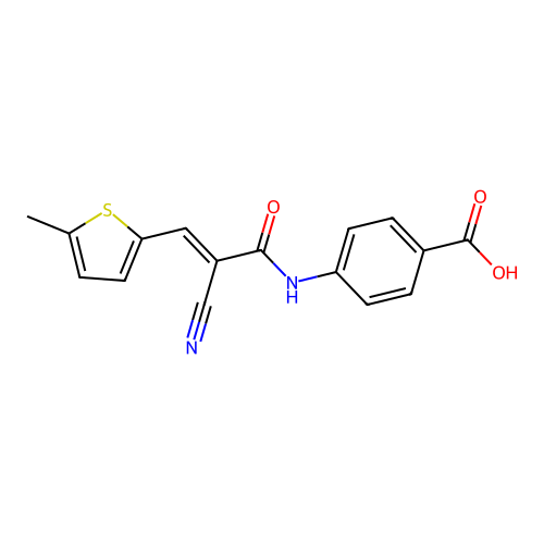 4-[[(E)-2-cyano-3-(5-methylthiophen-2-yl)prop-2-enoyl]amino]benzoic Acid structure