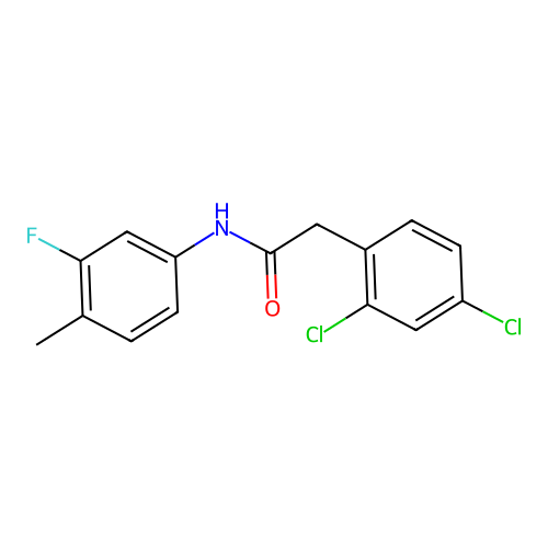 2,4-Dichloro-N-(3-fluoro-4-methylphenyl)benzeneacetamide structure