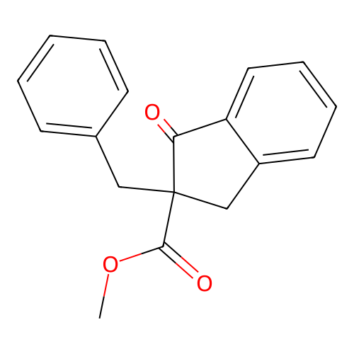 Methyl 2-benzyl-1-oxo-2-indanecarboxylate structure