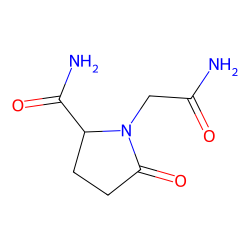 1-(2-Amino-2-oxoethyl)-5-oxopyrrolidine-2-carboxamide structure