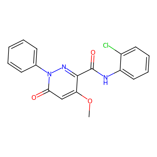 N-(2-chlorophenyl)-4-methoxy-6-oxo-1-phenyl-1,6-dihydropyridazine-3-carboxamide structure