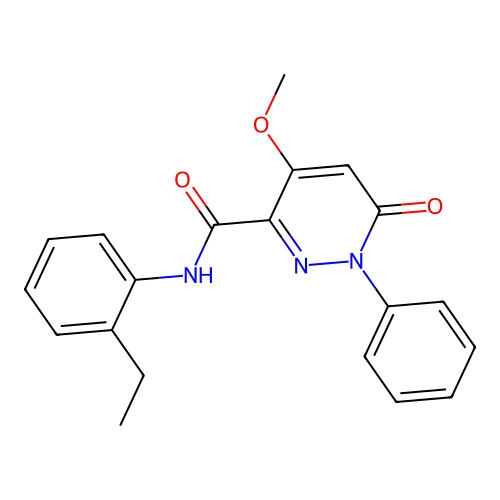 N-(2-ethylphenyl)-4-methoxy-6-oxo-1-phenyl-1,6-dihydropyridazine-3-carboxamide structure
