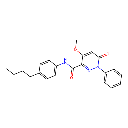 N-(4-butylphenyl)-4-methoxy-6-oxo-1-phenyl-1,6-dihydropyridazine-3-carboxamide structure