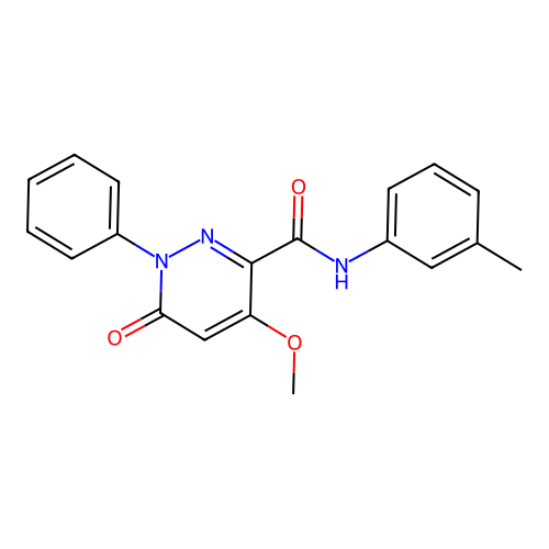 4-methoxy-N-(3-methylphenyl)-6-oxo-1-phenylpyridazine-3-carboxamide structure