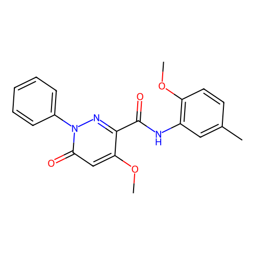 4-methoxy-N-(2-methoxy-5-methylphenyl)-6-oxo-1-phenyl-1,6-dihydropyridazine-3-carboxamide structure