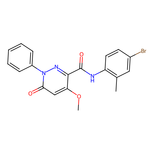 N-(4-bromo-2-methylphenyl)-4-methoxy-6-oxo-1-phenyl-1,6-dihydropyridazine-3-carboxamide structure