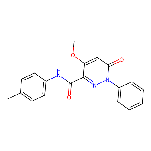 4-methoxy-N-(4-methylphenyl)-6-oxo-1-phenyl-1,6-dihydropyridazine-3-carboxamide structure
