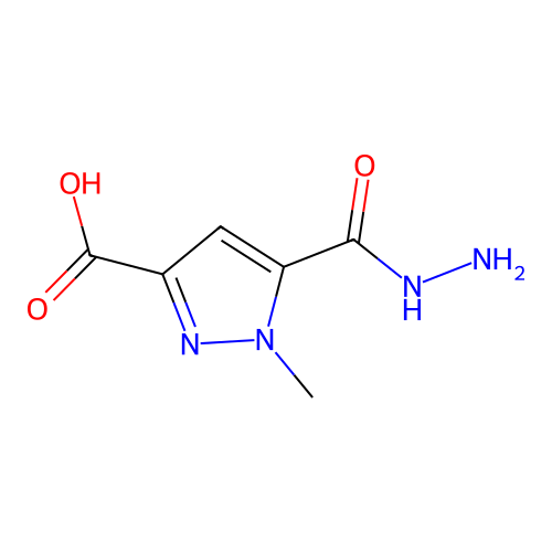1-Methyl-1H-pyrazole-3,5-dicarboxylic acid 5-hydrazide structure