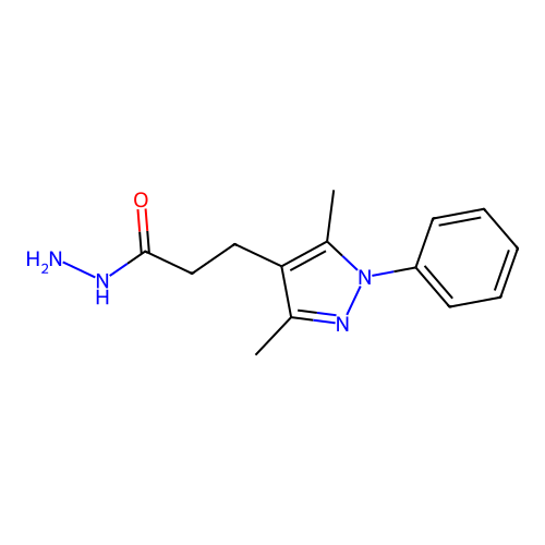 3-(3,5-dimethyl-1-phenyl-1H-pyrazol-4-yl)propanehydrazide structure