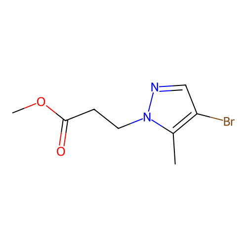 methyl 3-(4-bromo-5-methyl-1H-pyrazol-1-yl)propanoate structure