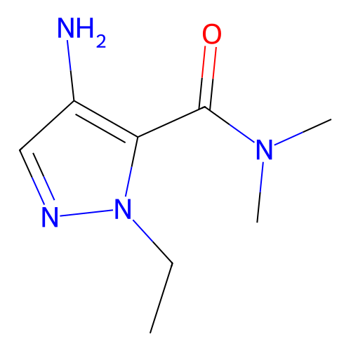 4-amino-1-ethyl-N,N-dimethyl-1H-pyrazole-5-carboxamide structure