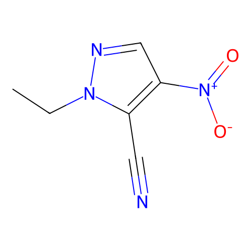 1-ethyl-4-nitro-1H-pyrazole-5-carbonitrile structure