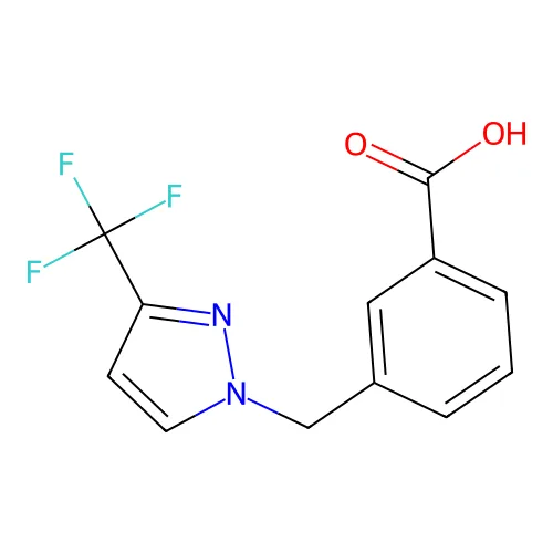 3-[[3-(三氟甲基)-1H-吡唑-1-基]甲基]苯甲酸 structure