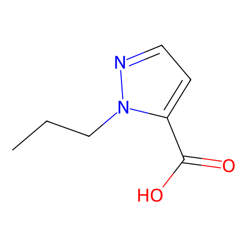 1-propyl-1H-pyrazole-5-carboxylic acid structure
