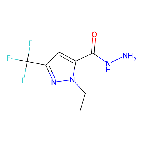 1-ethyl-3-(trifluoromethyl)-1H-pyrazole-5-carbohydrazide structure