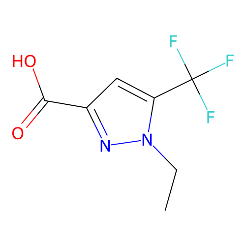1-ethyl-5-(trifluoromethyl)-1H-pyrazole-3-carboxylic acid structure