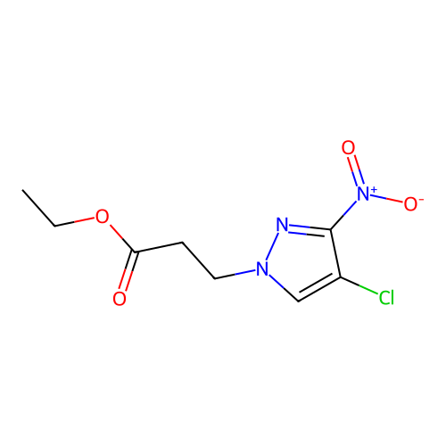 ethyl 3-(4-chloro-3-nitro-1H-pyrazol-1-yl)propanoate structure