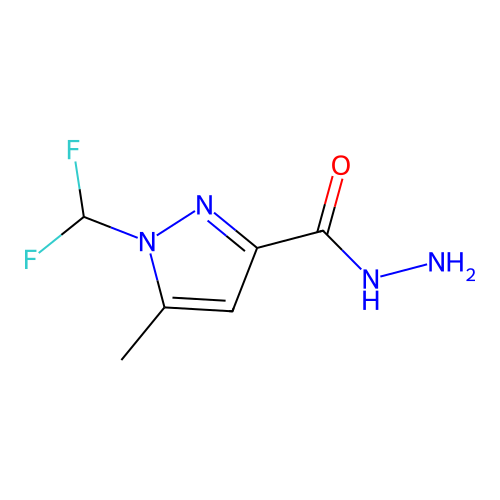 1-(difluoromethyl)-5-methyl-1H-pyrazole-3-carbohydrazide structure