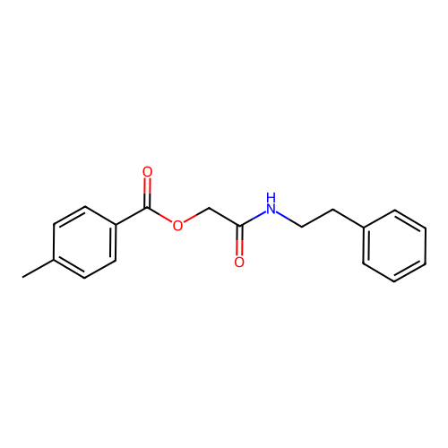 [(2-Phenylethyl)carbamoyl]methyl 4-methylbenzoate structure