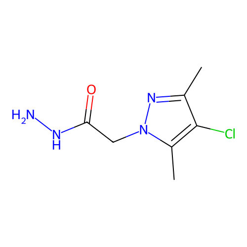 2-(4-chloro-3,5-dimethyl-1H-pyrazol-1-yl)acetohydrazide structure