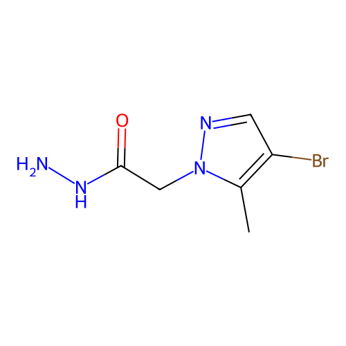 2-(4-bromo-5-methyl-1H-pyrazol-1-yl)acetohydrazide structure