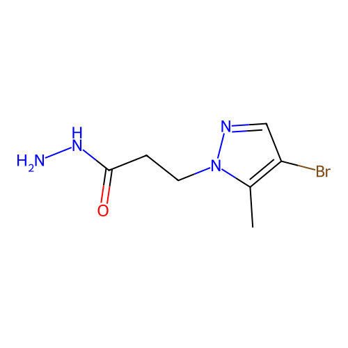 3-(4-bromo-5-methyl-1H-pyrazol-1-yl)propanehydrazide structure