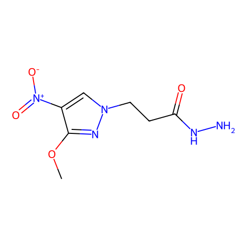 3-(3-methoxy-4-nitro-1H-pyrazol-1-yl)propanohydrazide structure