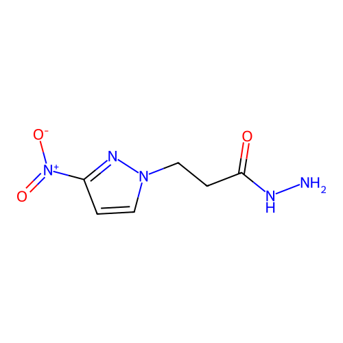 3-(3-Nitro-pyrazol-1-yl)-propionic acid hydrazide structure