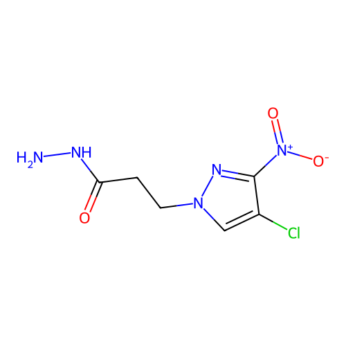 3-(4-Chloro-3-nitropyrazolyl)propanohydrazide structure