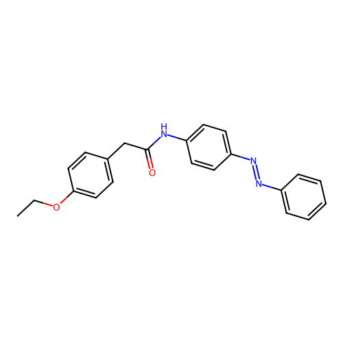 (E)-2-(4-ethoxyphenyl)-N-(4-(phenyldiazenyl)phenyl)acetamide structure