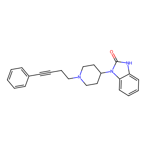 2-Benzimidazolinone, 1-(1-(4-phenylbut-3-ynyl)-4-piperidyl)- structure