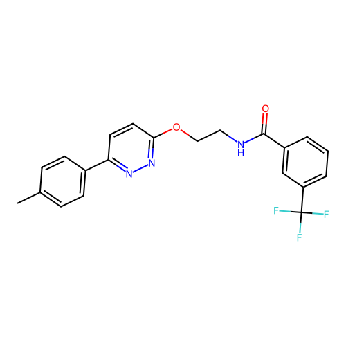 N-(2-((6-(p-tolyl)pyridazin-3-yl)oxy)ethyl)-3-(trifluoromethyl)benzamide structure