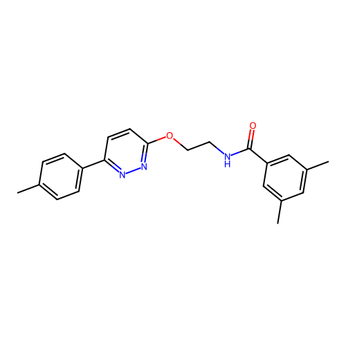 3,5-dimethyl-N-(2-((6-(p-tolyl)pyridazin-3-yl)oxy)ethyl)benzamide structure