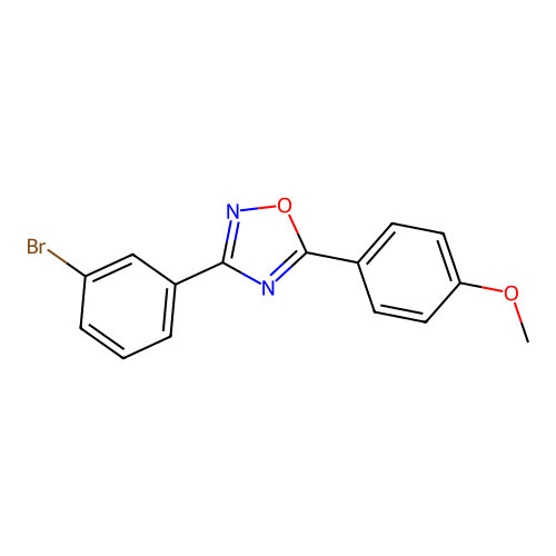 3-(3-Bromophenyl)-5-(4-methoxyphenyl)-1,2,4-oxadiazole structure
